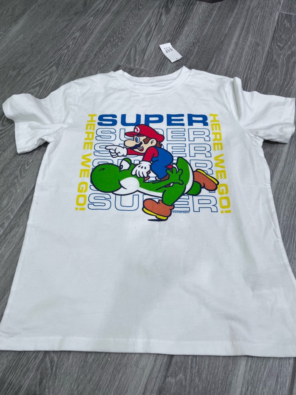 GAP White Cotton Tee with Care Label Detail